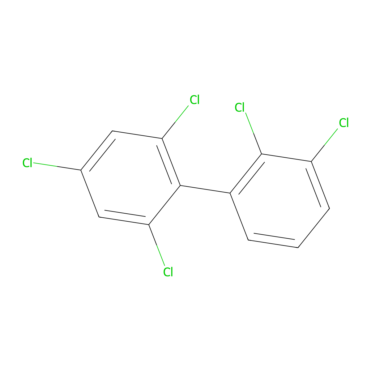 2,2',3,4',6'-Pentachlorobiphenyl molecular structure, CAS 60233-25-2