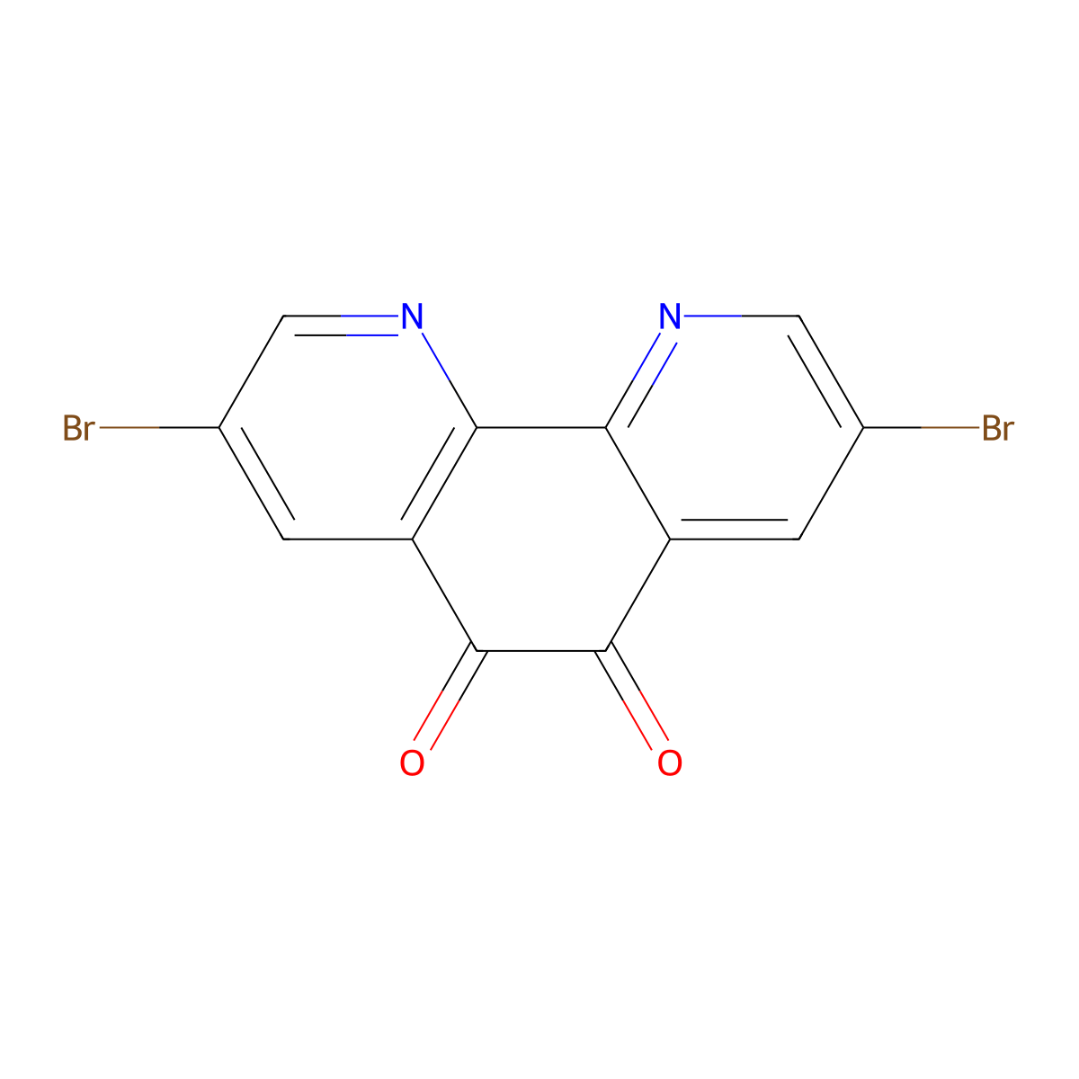 3,8-Dibromo-1,10-phenanthroline-5,6-dione molecular structure, CAS 602331-25-9