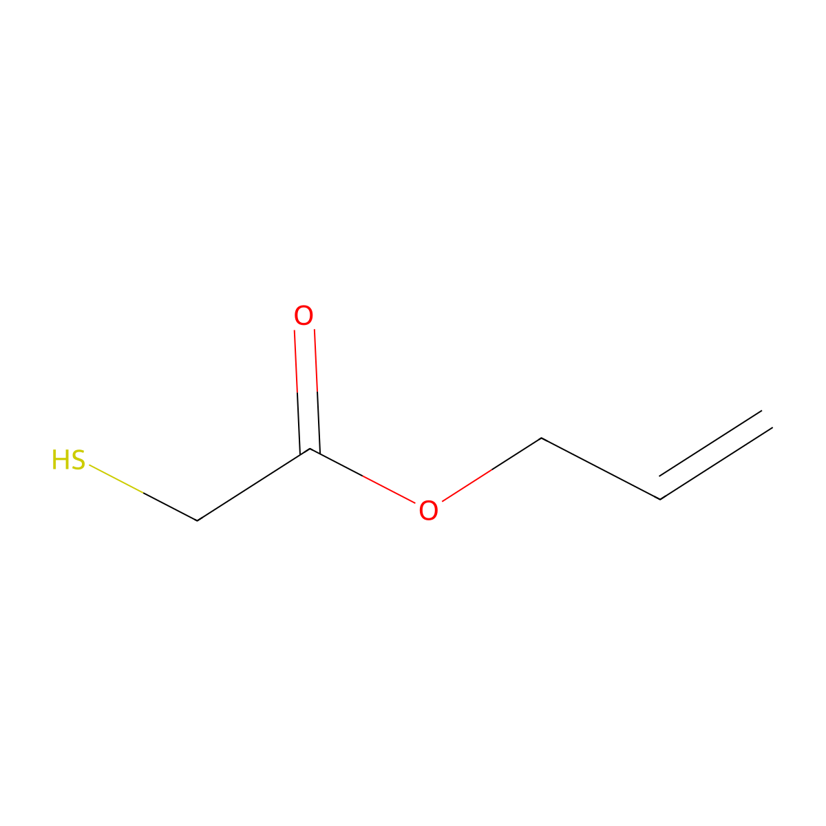 Prop-2-enyl 2-sulfanylacetate molecular structure, CAS 60234-36-8