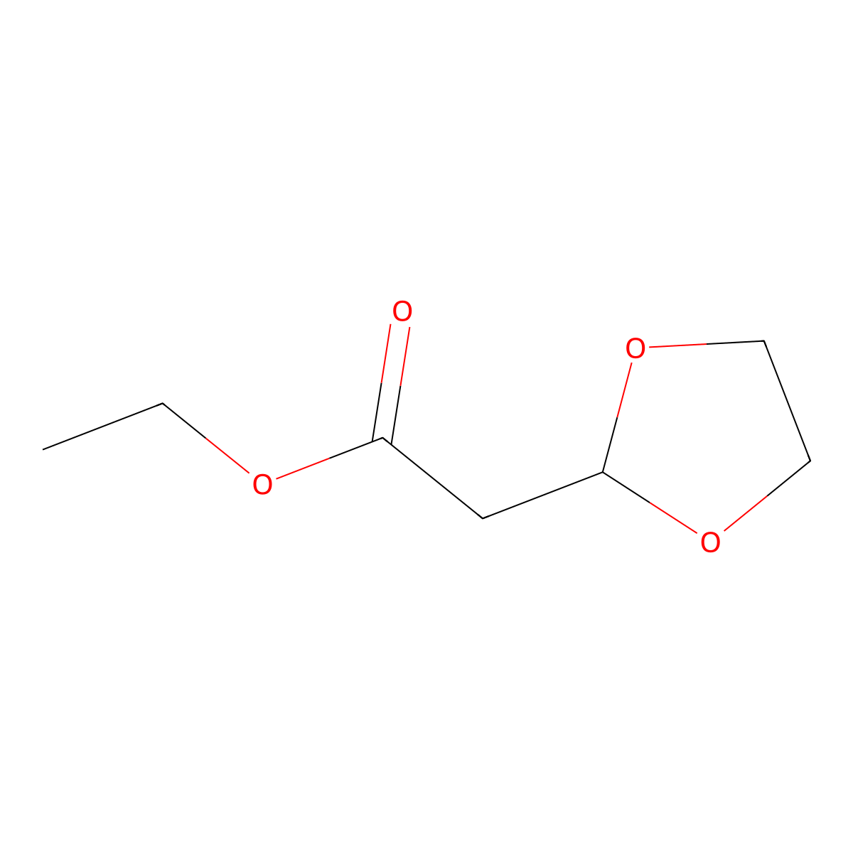 Ethyl 2-(1,3-dioxolan-2-yl)acetate molecular structure, CAS 60234-78-8