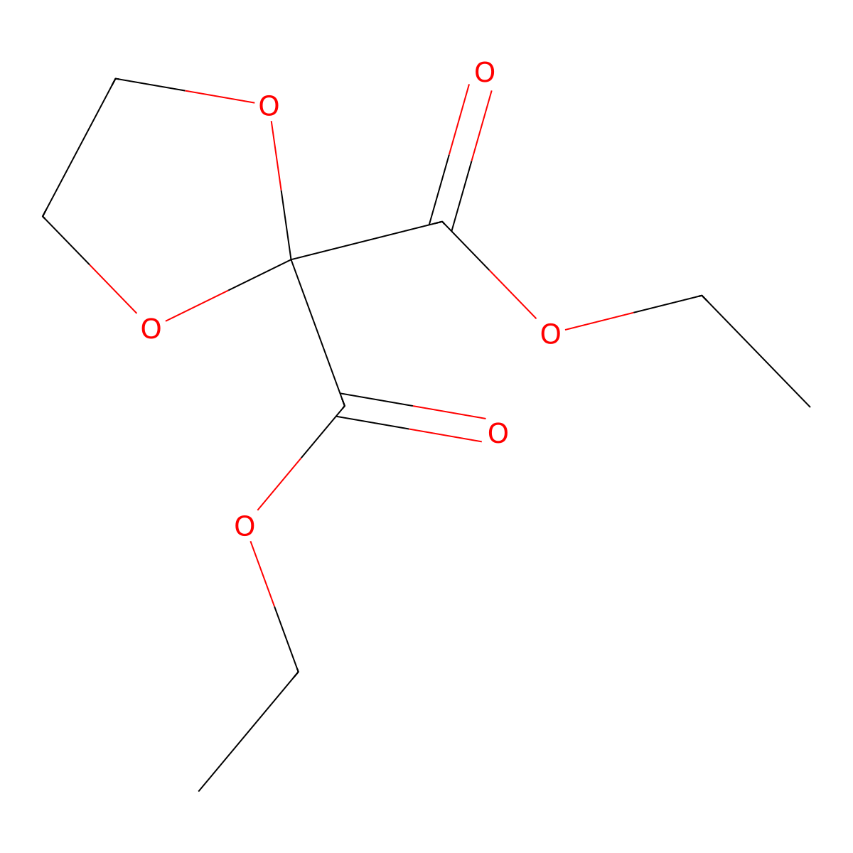 2,2-Diethyl 1,3-dioxolane-2,2-dicarboxylate molecular structure, CAS 60234-81-3