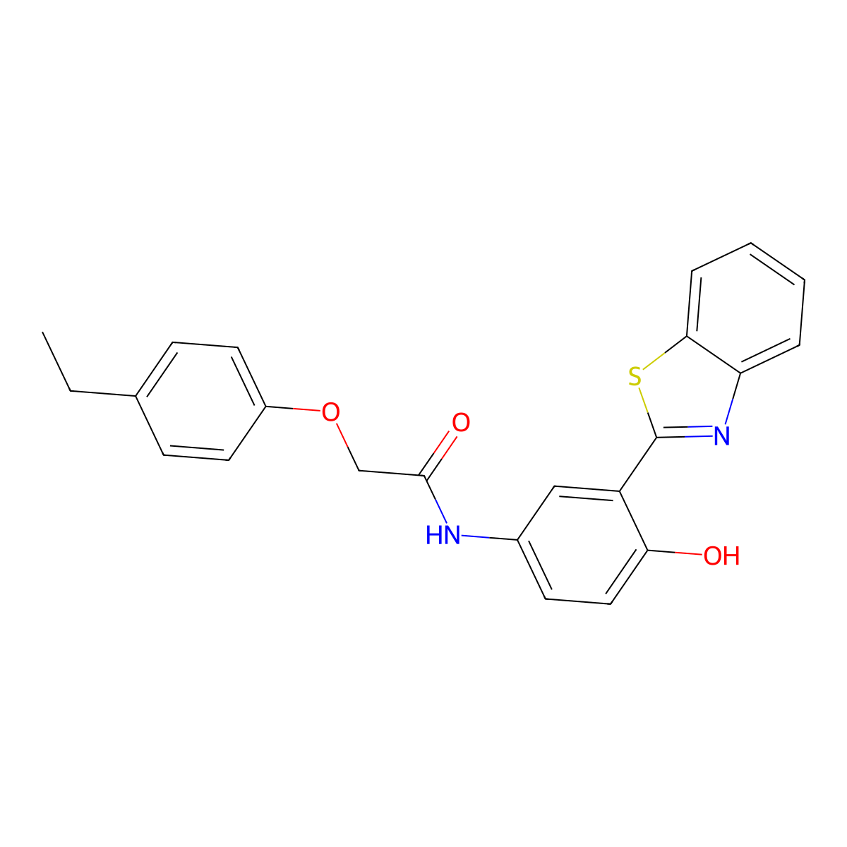 N-[3-(1,3-Benzothiazol-2-YL)-4-hydroxyphenyl]-2-(4-ethylphenoxy)acetamide molecular structure, CAS 6024-16-4