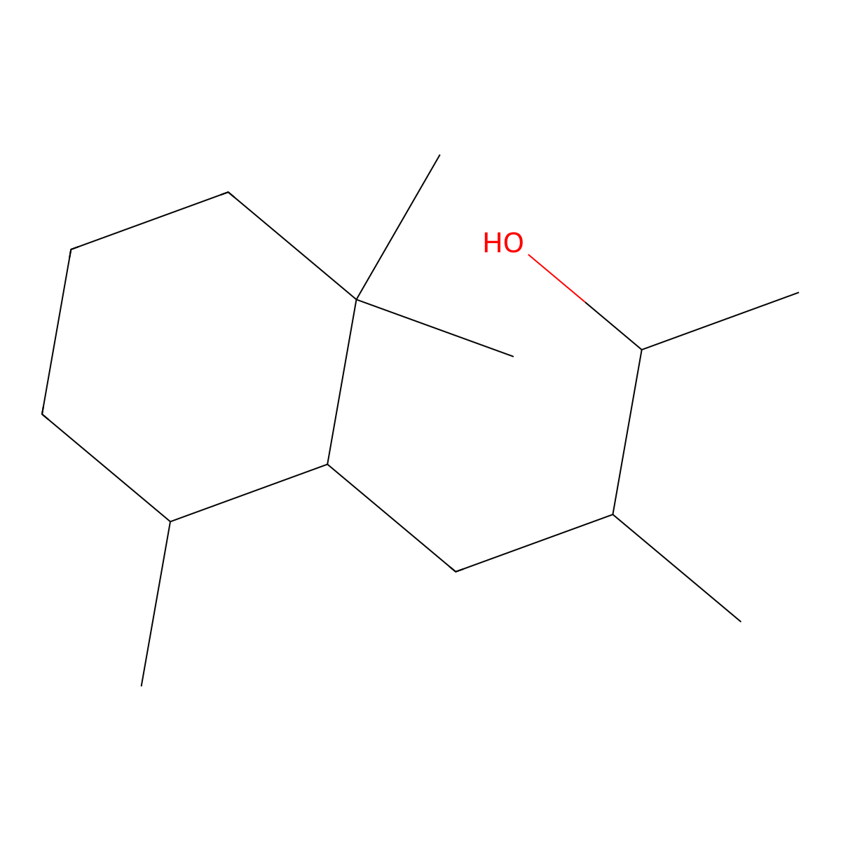 alpha,beta,2,2,6-Pentamethylcyclohexanepropanol molecular structure, CAS 60241-53-4