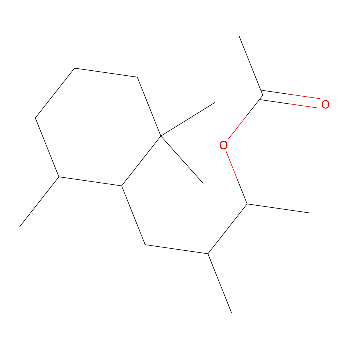 Cyclohexanepropanol, alpha,beta,2,6,6-pentamethyl-, 1-acetate molecular structure, CAS 60241-55-6