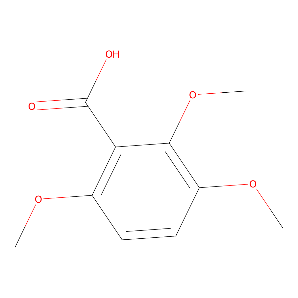 2,3,6-Trimethoxybenzoic acid molecular structure, CAS 60241-74-9