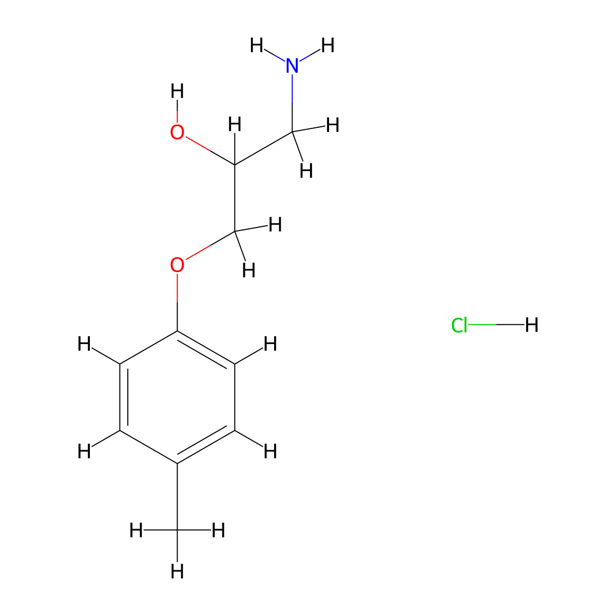 1-Amino-3-p-tolyloxy-propan-2-ol hydrochloride molecular structure, CAS 60245-59-2