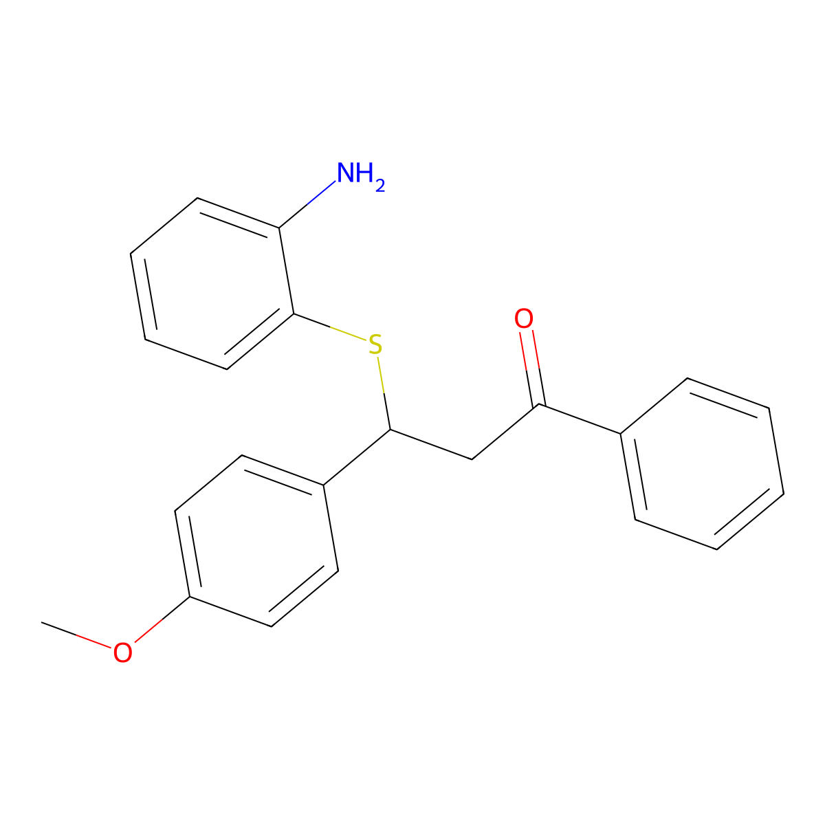 3-[(2-Aminophenyl)sulfanyl]-3-(4-methoxyphenyl)-1-phenylpropan-1-one molecular structure, CAS 60246-67-5