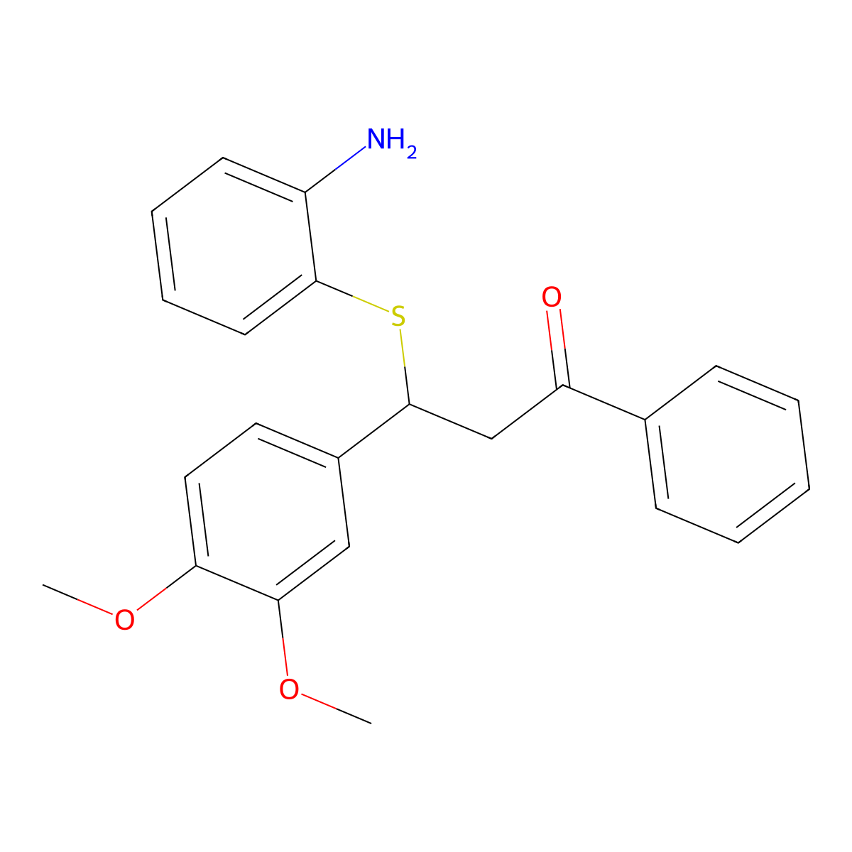 3-[(2-Aminophenyl)sulfanyl]-3-(3,4-dimethoxyphenyl)-1-phenylpropan-1-one molecular structure, CAS 60246-68-6