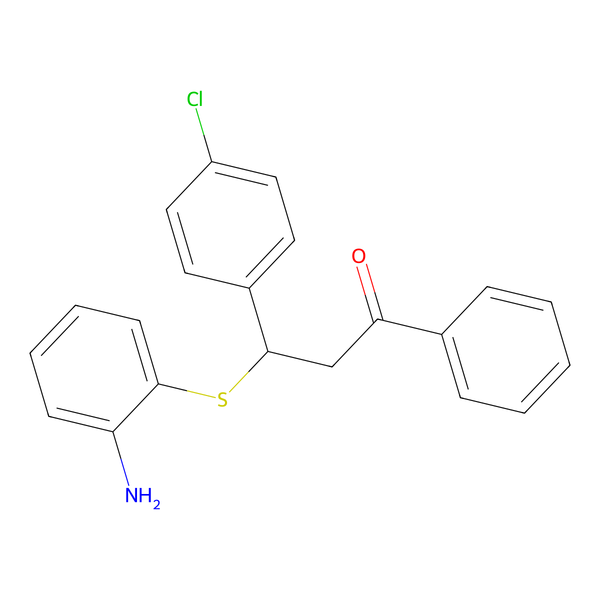 3-[(2-Aminophenyl)sulfanyl]-3-(4-chlorophenyl)-1-phenylpropan-1-one molecular structure, CAS 60246-71-1