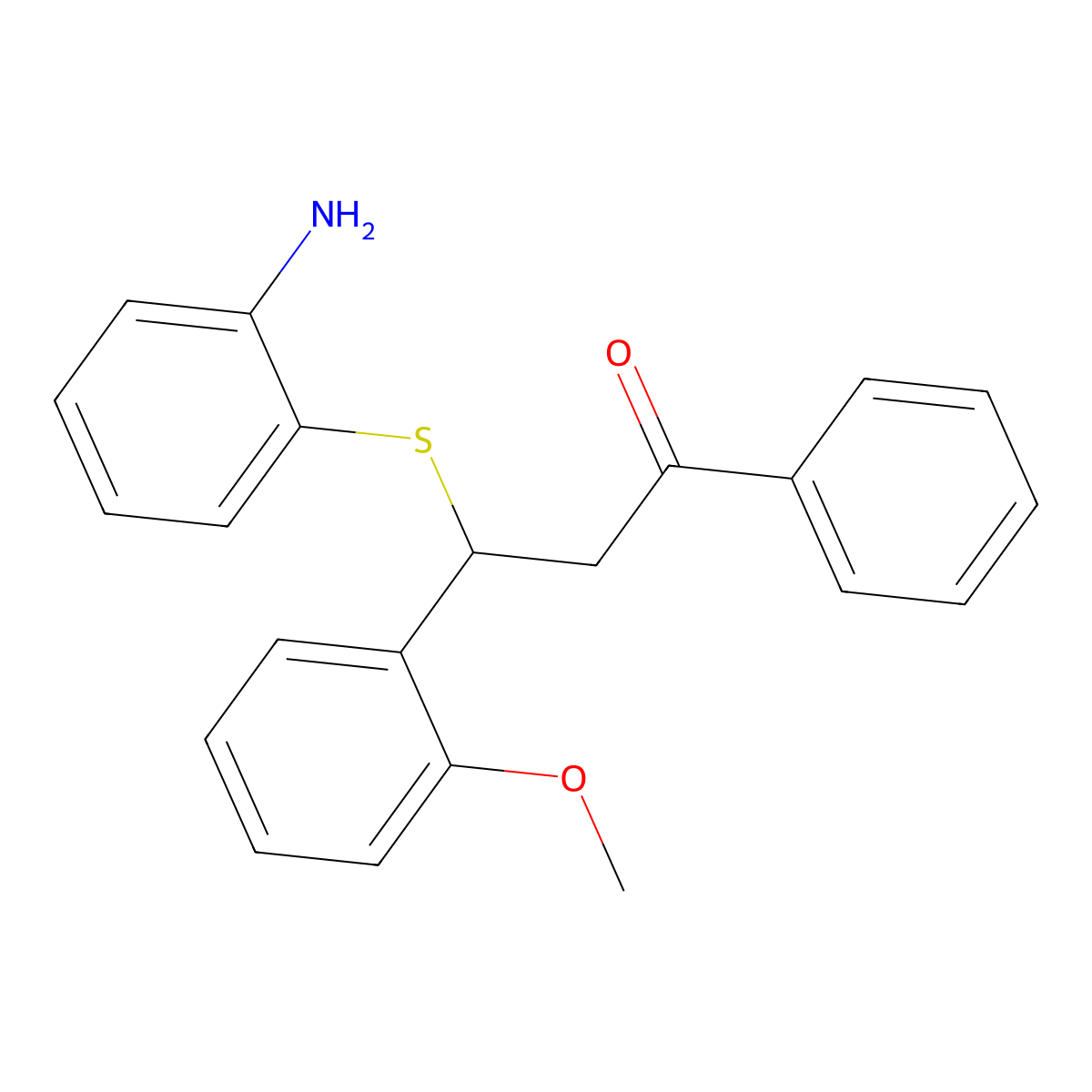 3-[(2-Aminophenyl)sulfanyl]-3-(2-methoxyphenyl)-1-phenylpropan-1-one molecular structure, CAS 60246-73-3