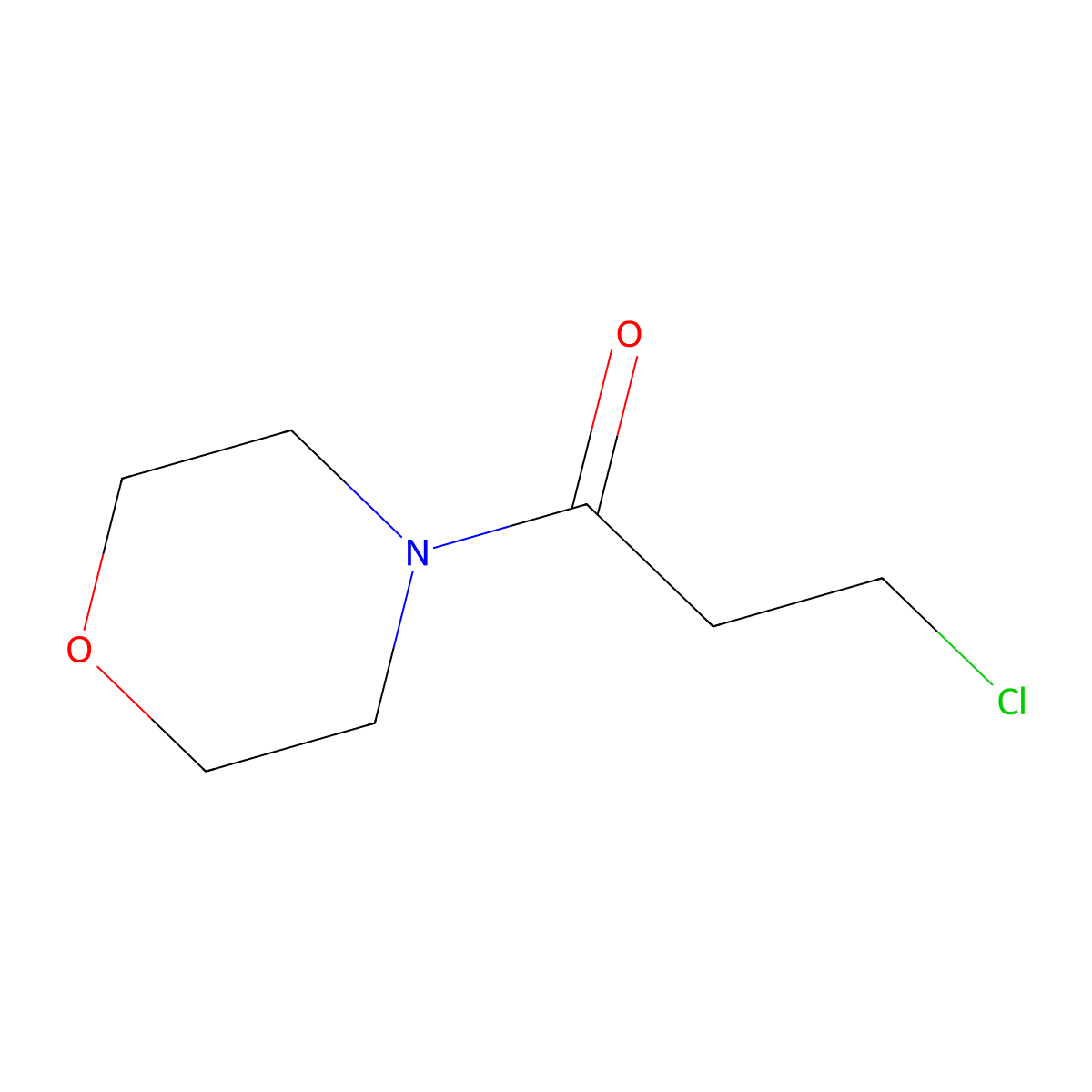 3-Chloro-1-(morpholin-4-yl)propan-1-one molecular structure, CAS 60247-09-8