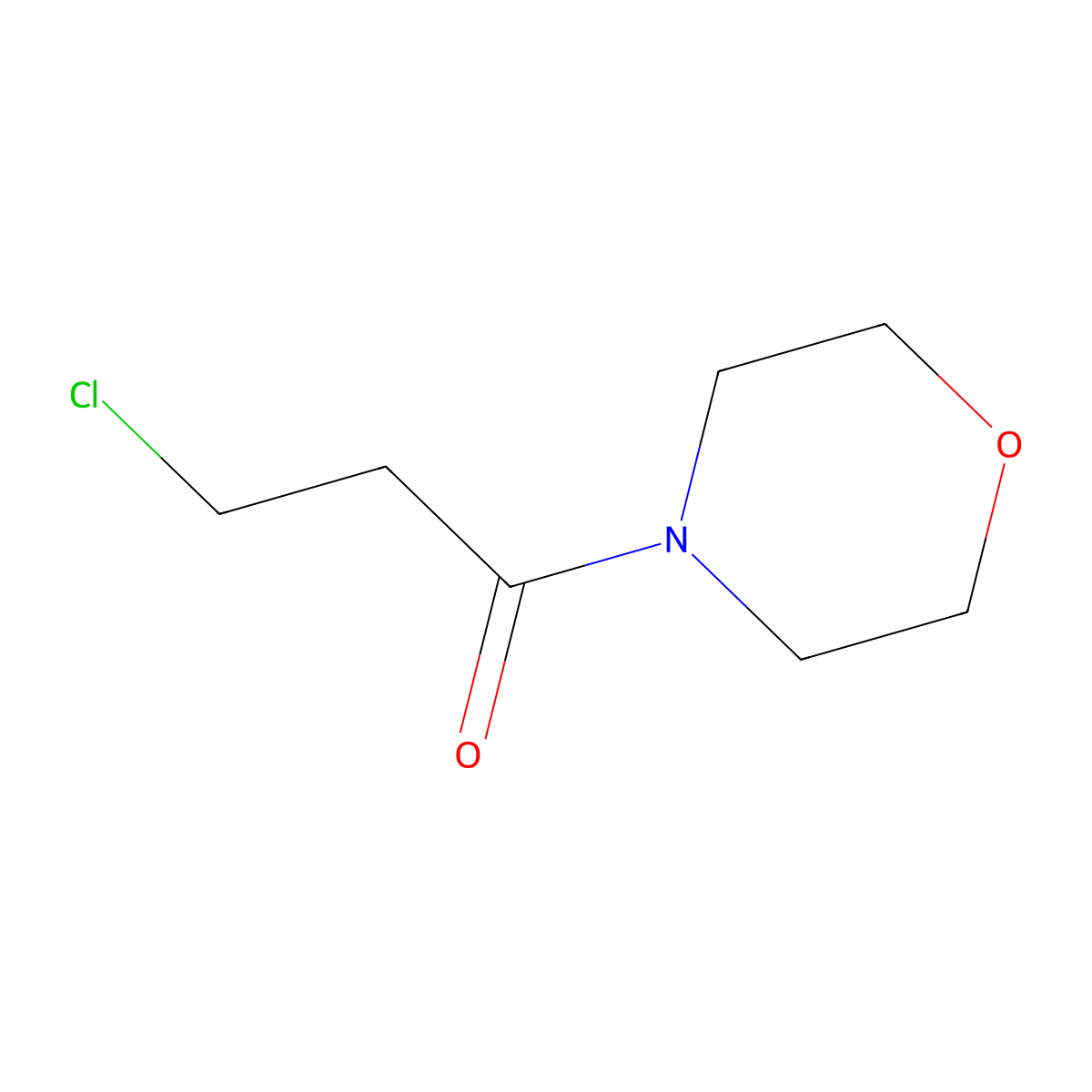 3-Chloro-1-(morpholin-4-yl)propan-1-one molecular structure, CAS 60247-09-8