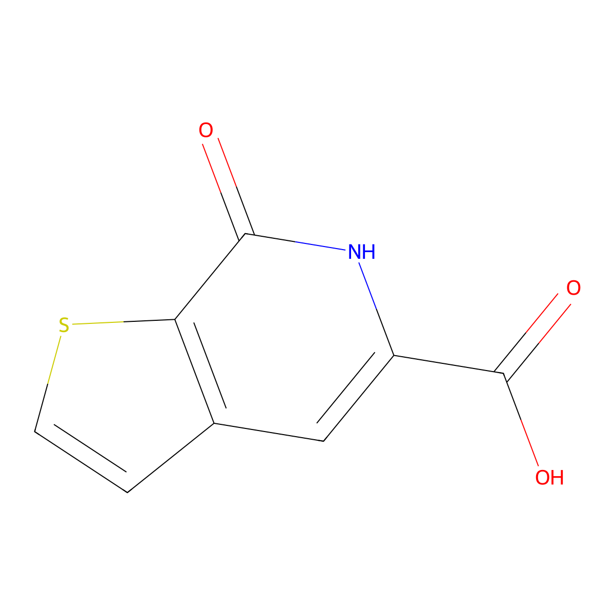 7-oxo-6H,7H-thieno[2,3-c]pyridine-5-carboxylic acid molecular structure, CAS 60249-01-6