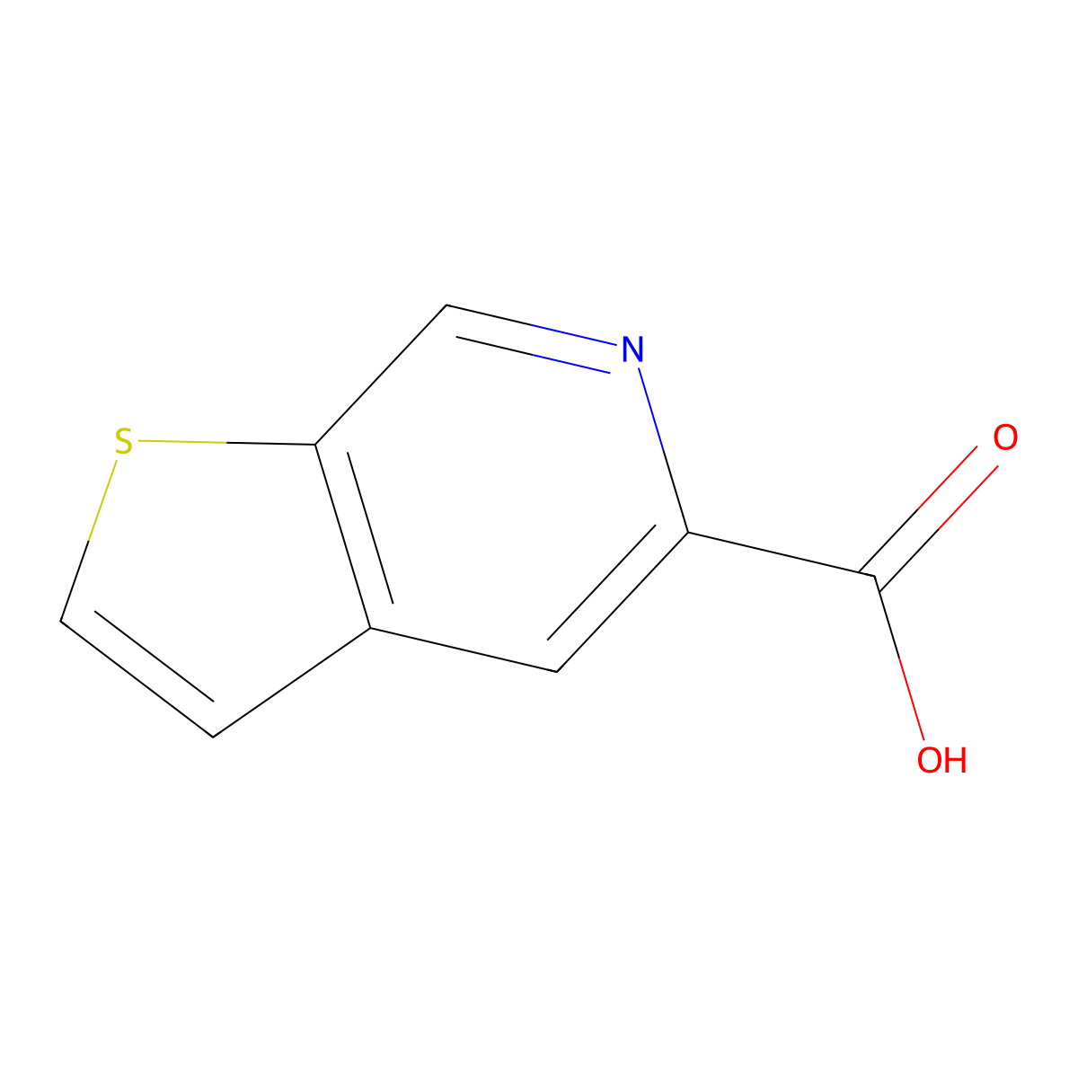 Thieno[2,3-c]pyridine-5-carboxylic acid molecular structure, CAS 60249-08-3