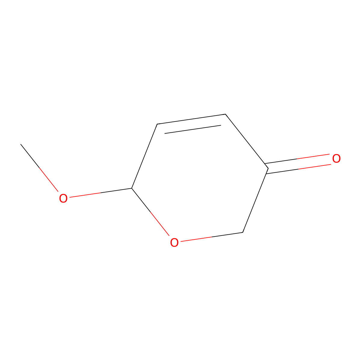 6-methoxy-3,6-dihydro-2H-pyran-3-one molecular structure, CAS 60249-17-4