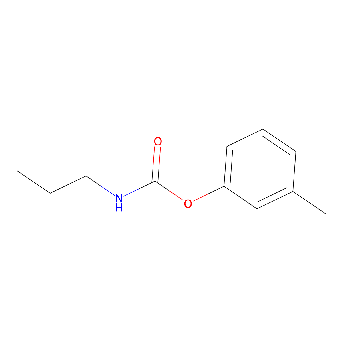 3-Methylphenyl propylcarbamate molecular structure, CAS 60249-27-6