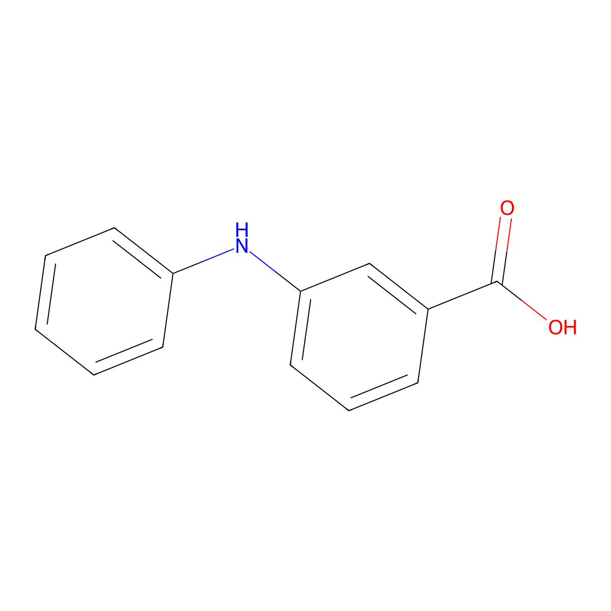 3-(Phenylamino)benzoic acid molecular structure, CAS 6025-56-5