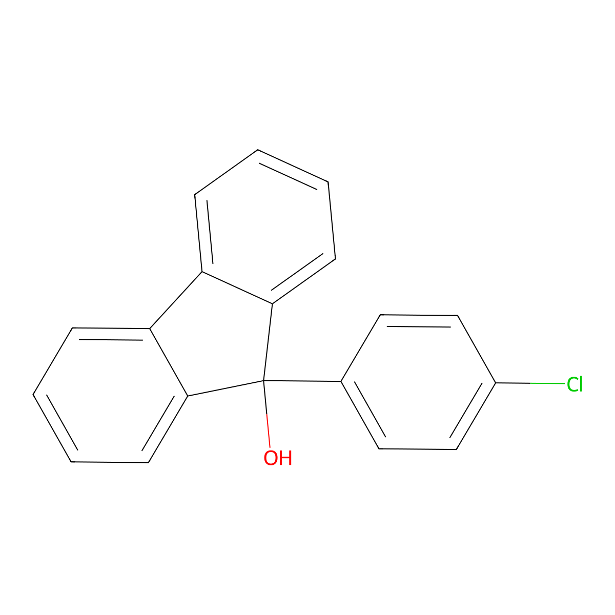 9-(4-Chlorophenyl)-9H-fluoren-9-OL molecular structure, CAS 60252-95-1