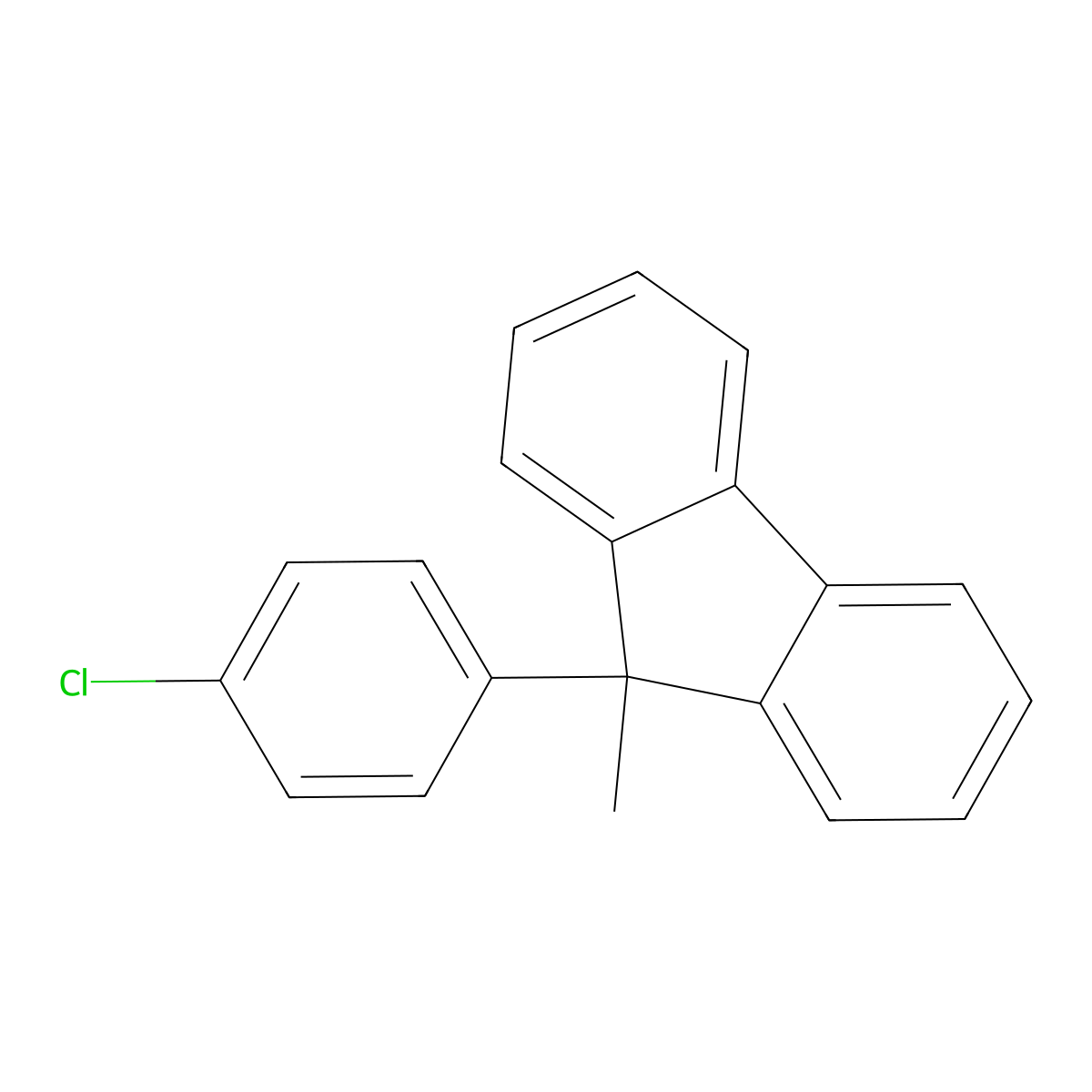 9-(4-Chlorophenyl)-9-methyl-9H-fluorene molecular structure, CAS 60253-06-7