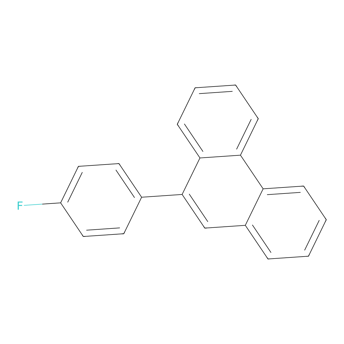 9-(4-Fluorophenyl)phenanthrene molecular structure, CAS 60253-25-0