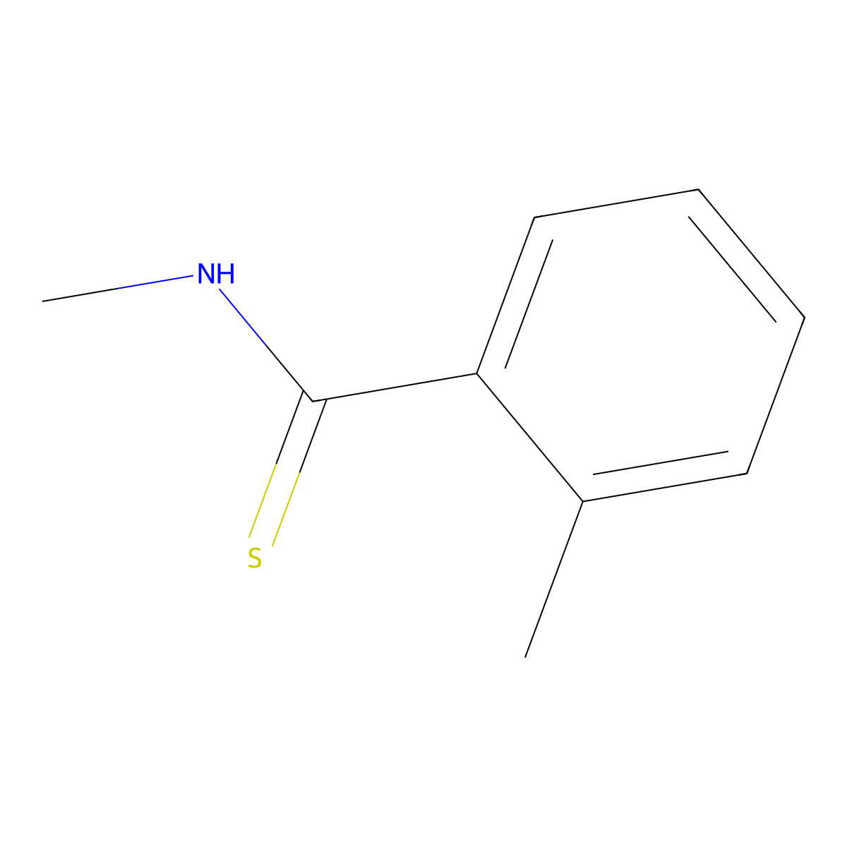 Benzenecarbothioamide, N,2-dimethyl- molecular structure, CAS 60253-37-4