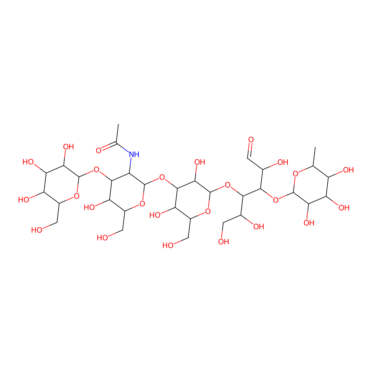 Lacto-N-fucopentaose V molecular structure, CAS 60254-64-0