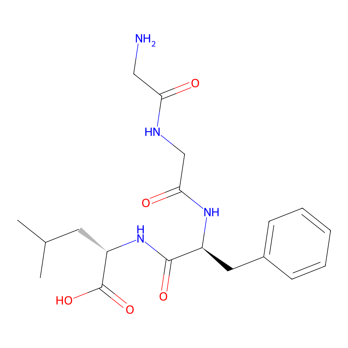 enkephalin-Leu, des-Tyr(1)- molecular structure, CAS 60254-83-3