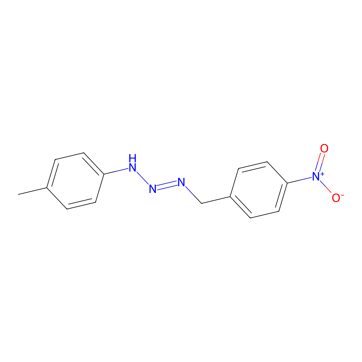 1-(4-Nitrobenzyl)-3-p-tolyltriazene molecular structure, CAS 60259-80-5