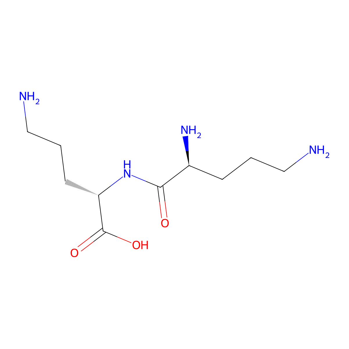 L-Ornithyl-L-ornithine molecular structure, CAS 60259-82-7