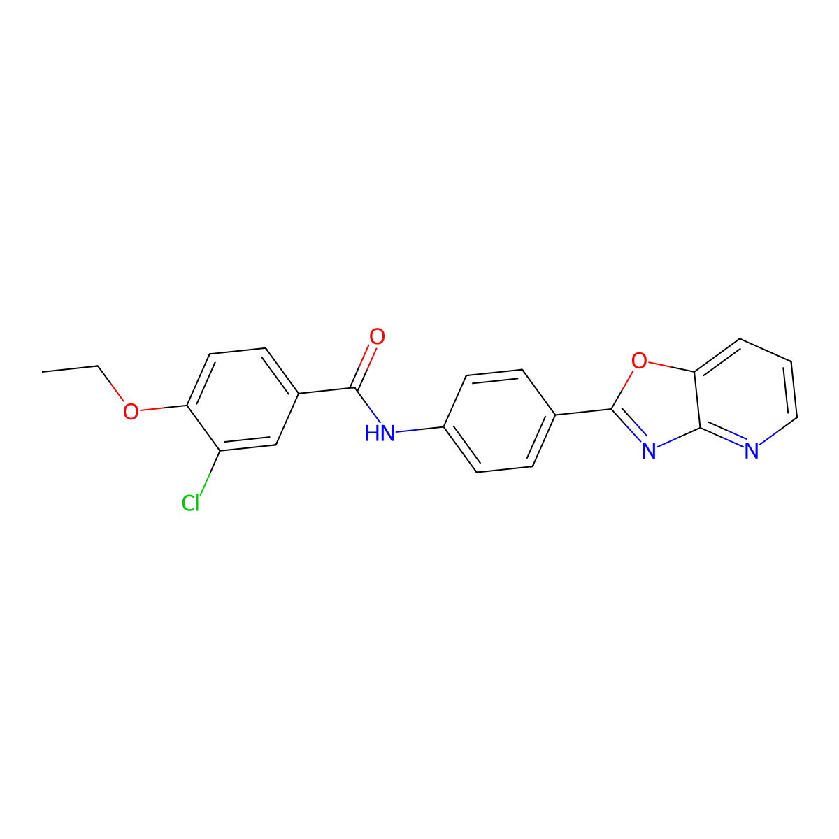 3-chloro-4-ethoxy-N-[4-([1,3]oxazolo[4,5-b]pyridin-2-yl)phenyl]benzamide molecular structure, CAS 6026-49-9