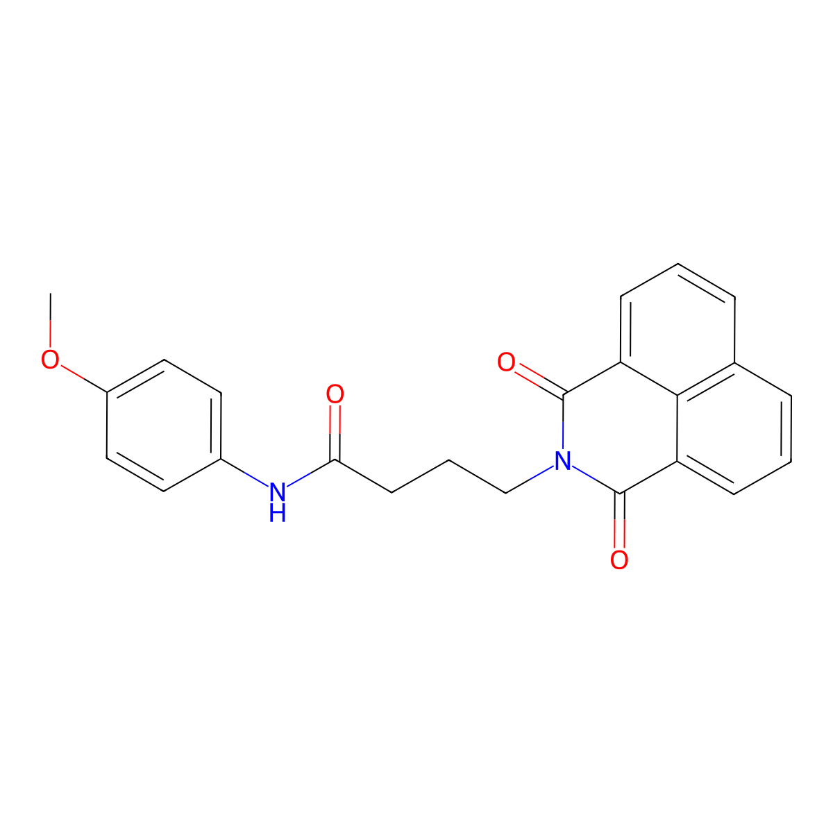 4-(1,3-dioxobenzo[de]isoquinolin-2-yl)-N-(4-methoxyphenyl)butanamide molecular structure, CAS 6026-50-2