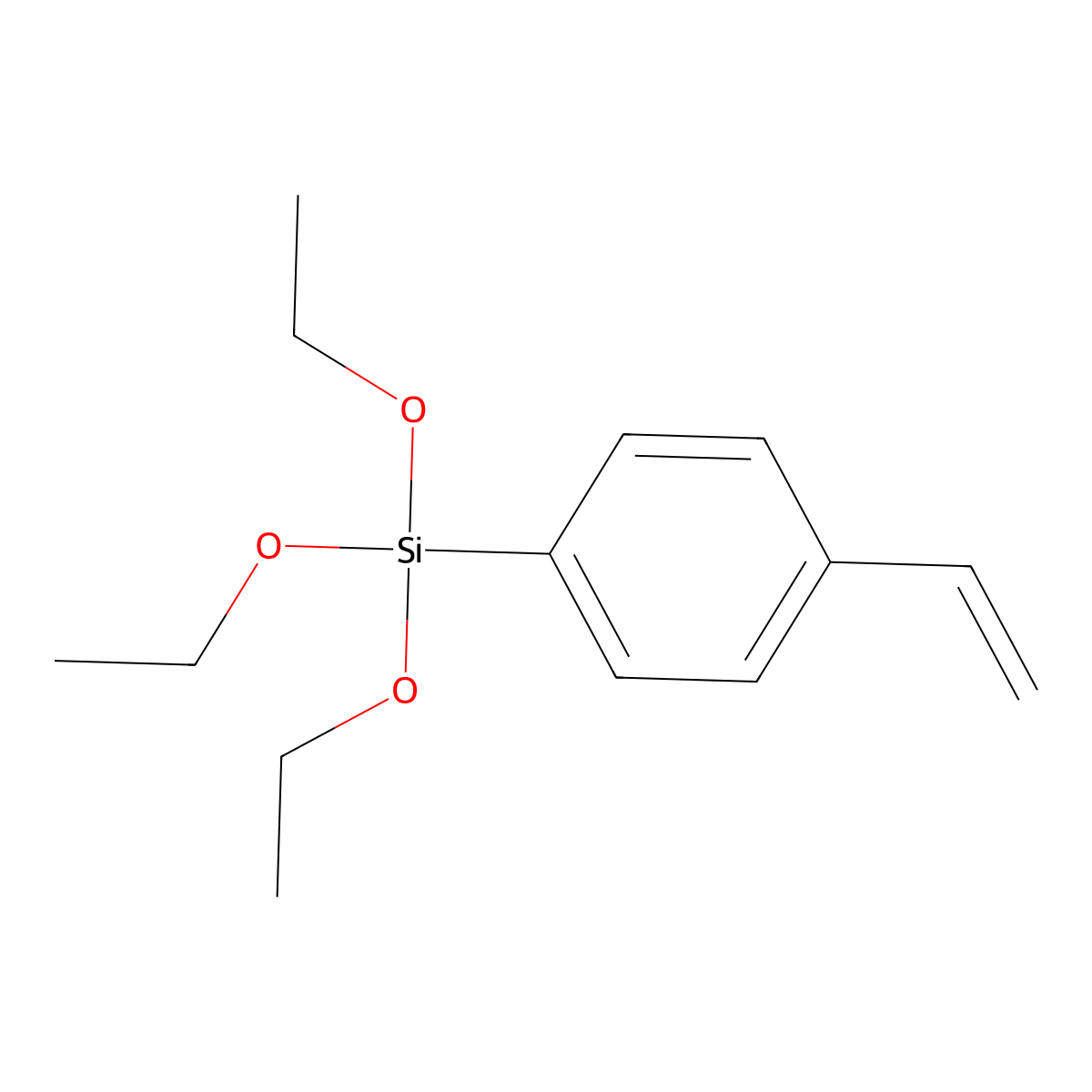 (4-Vinylphenyl)triethoxysilane molecular structure, CAS 6026-60-4