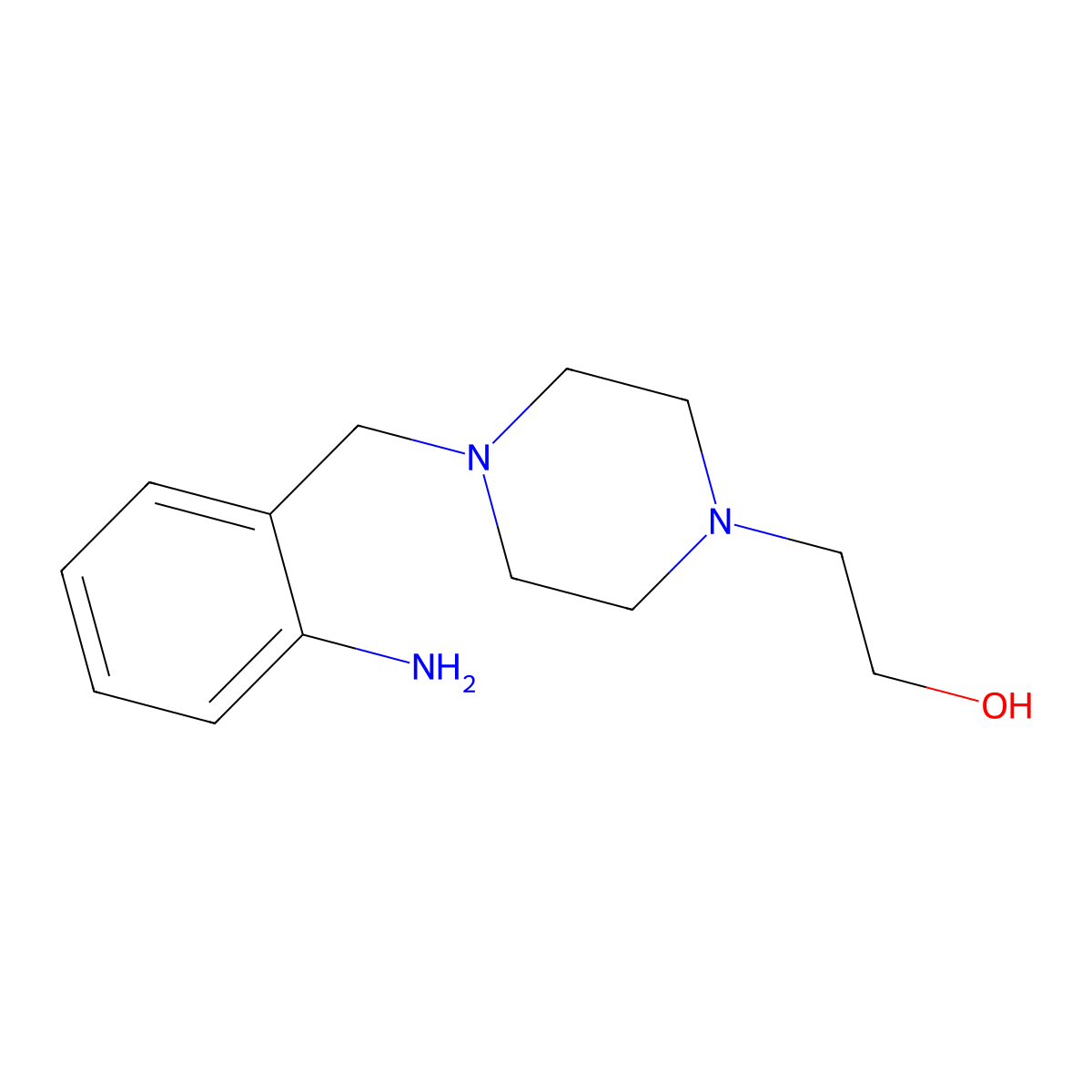 2-[4-(2-Amino-benzyl)-piperazin-1-yl]-ethanol molecular structure, CAS 60261-55-4