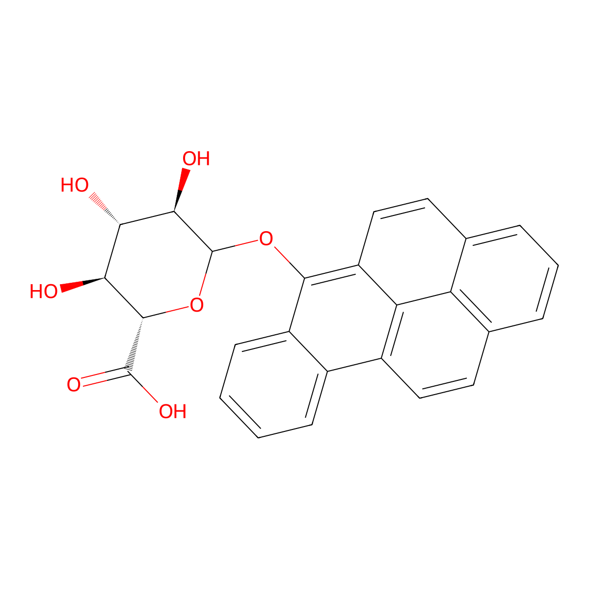 (2S,3S,4S,5R)-6-benzo[b]pyren-6-yloxy-3,4,5-trihydroxyoxane-2-carboxylic acid molecular structure, CAS 60262-85-3