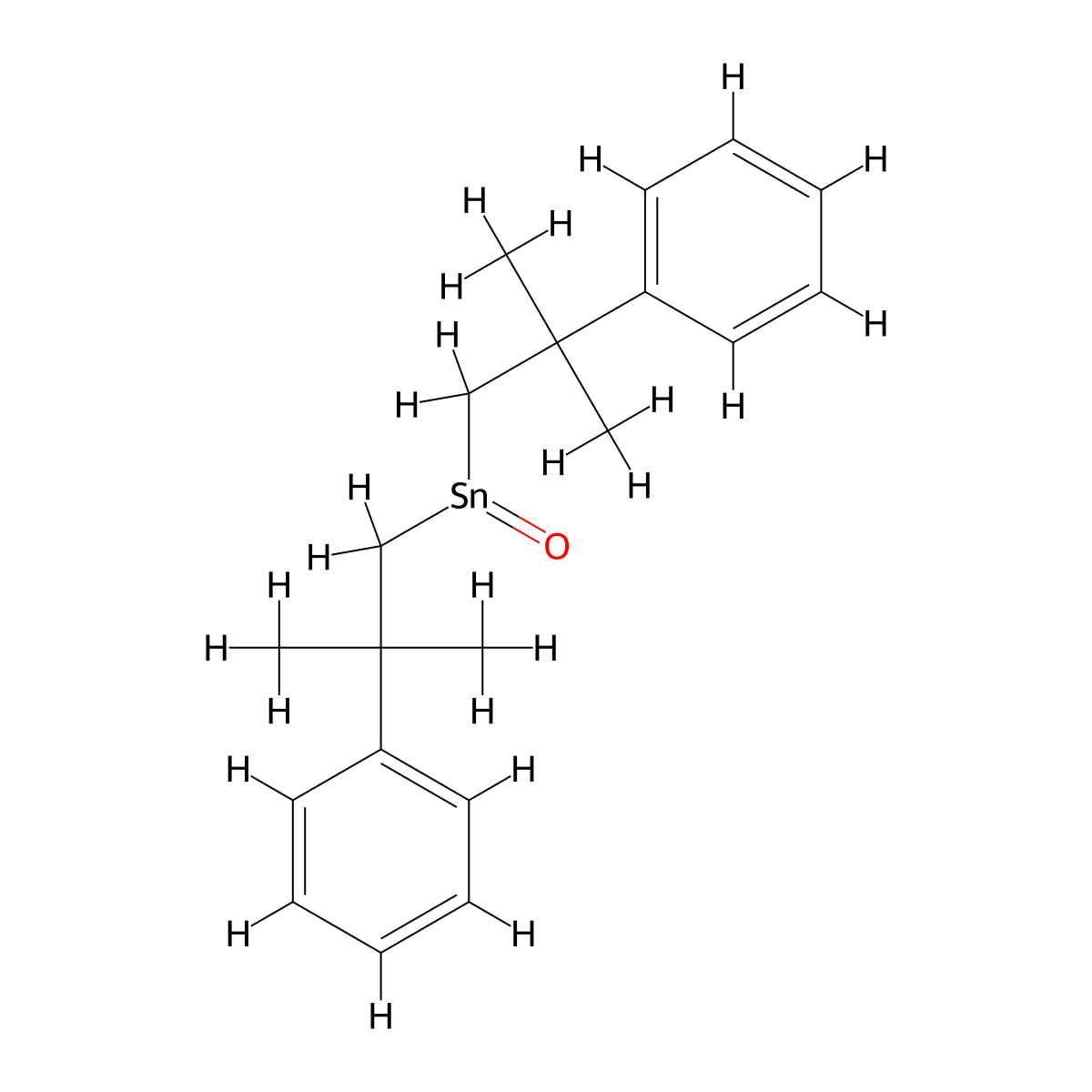 Stannane, bis(2-methyl-2-phenylpropyl)oxo- molecular structure, CAS 60268-12-4
