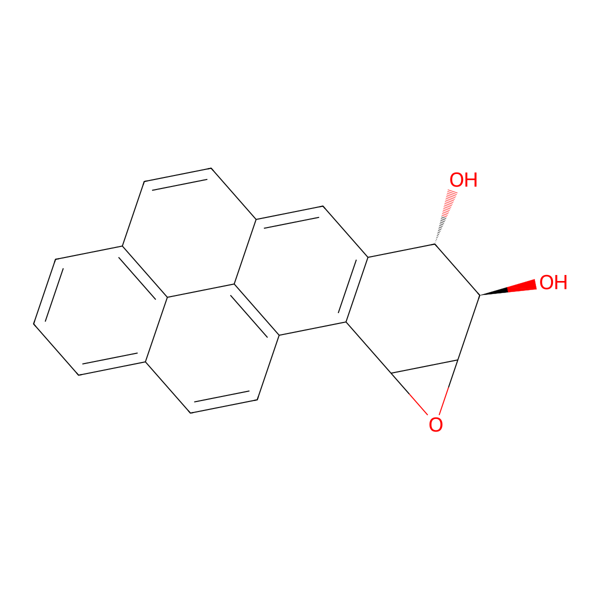 trans-Anti-benzo(A)pyrene-7,8-diol-9,10-oxide molecular structure, CAS 60268-85-1