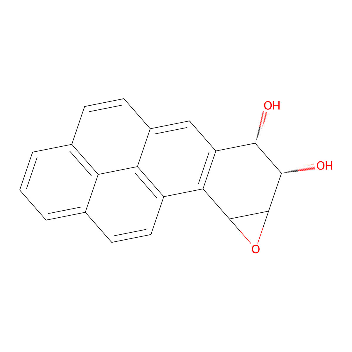 trans-syn-Benzo(a)pyrene-7,8-diol-9,10-oxide molecular structure, CAS 60268-86-2