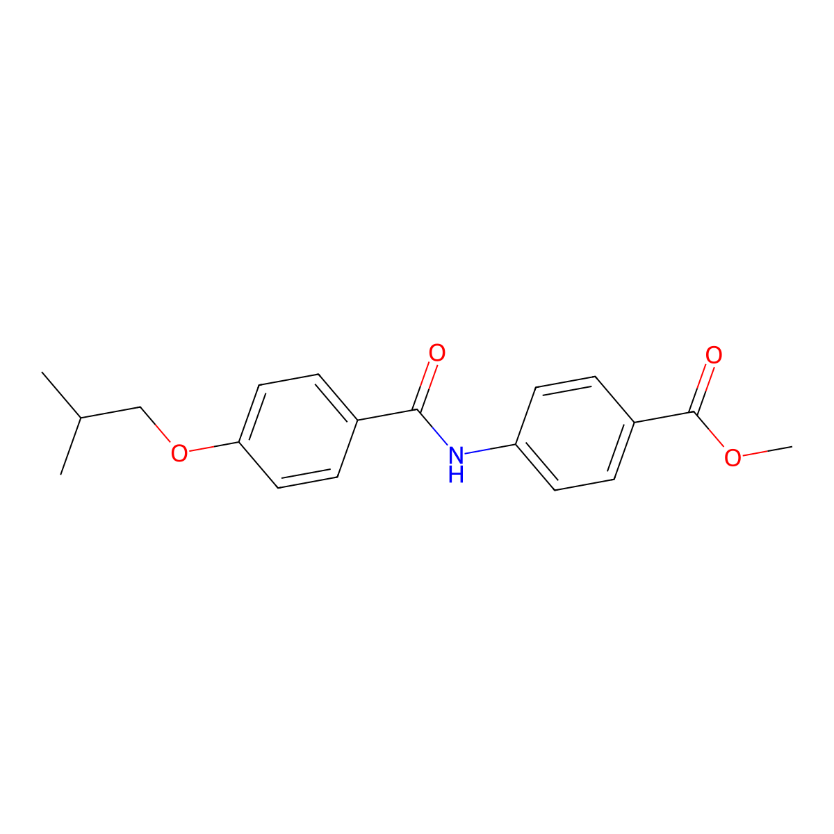 Methyl 4-[[4-(2-methylpropoxy)benzoyl]amino]benzoate molecular structure, CAS 6027-20-9