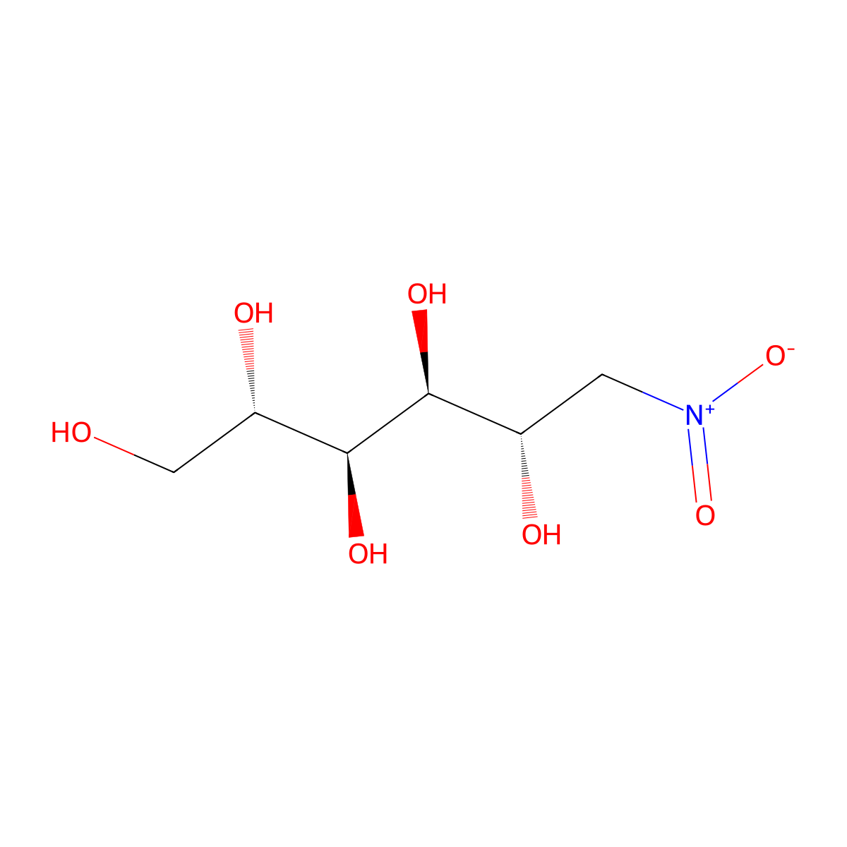 1-Deoxy-1-nitro-L-mannitol molecular structure, CAS 6027-42-5