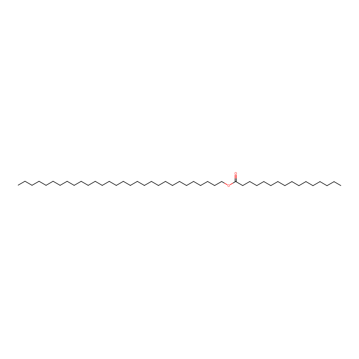 Triacontanyl palmitate molecular structure, CAS 6027-71-0
