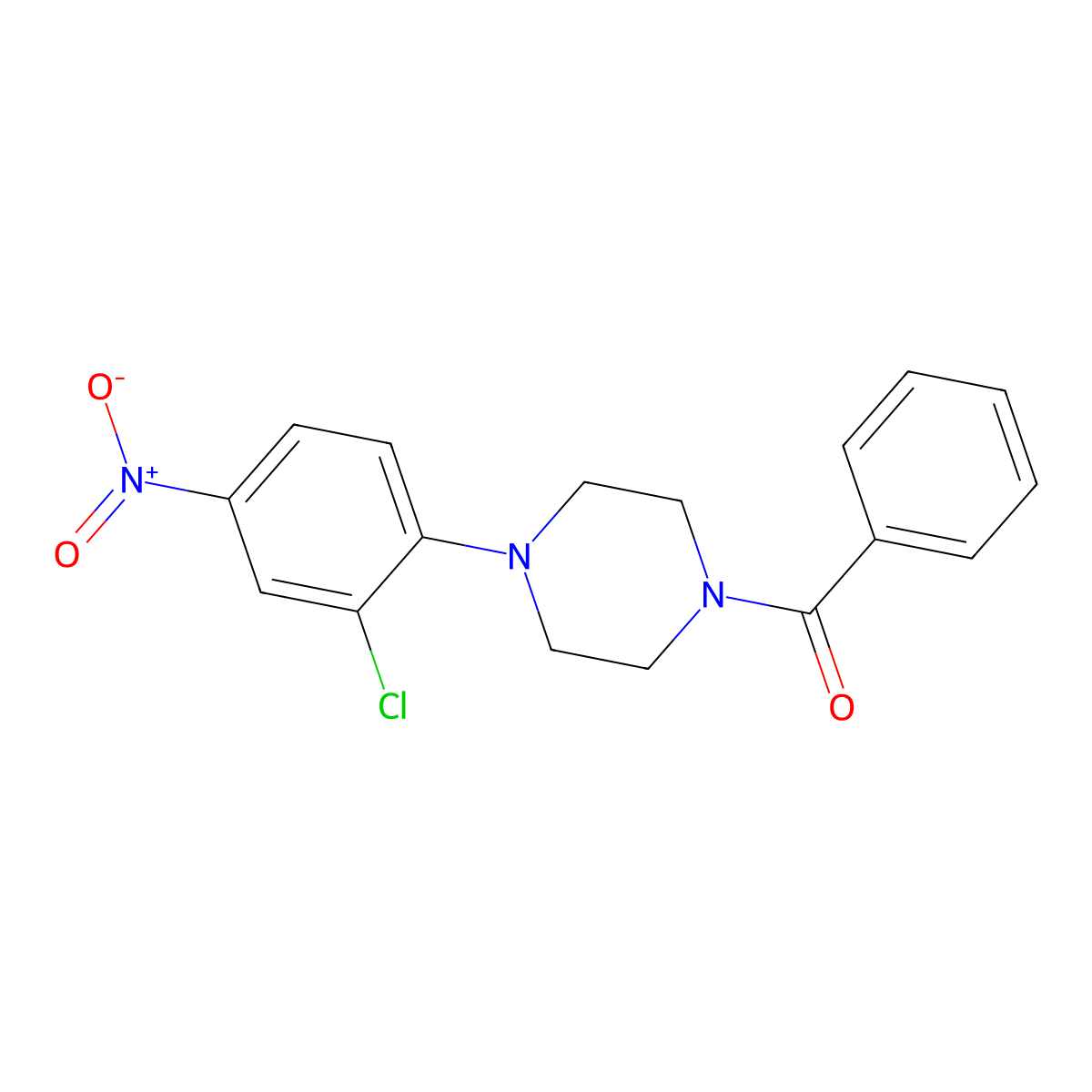 [4-(2-Chloro-4-nitrophenyl)piperazin-1-yl](phenyl)methanone molecular structure, CAS 6027-84-5