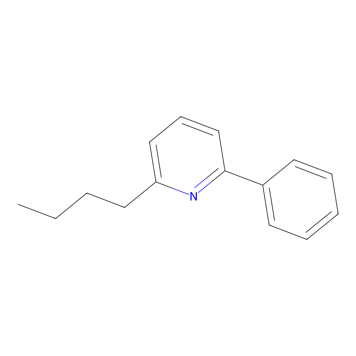2-Butyl-6-phenylpyridine molecular structure, CAS 60272-71-1