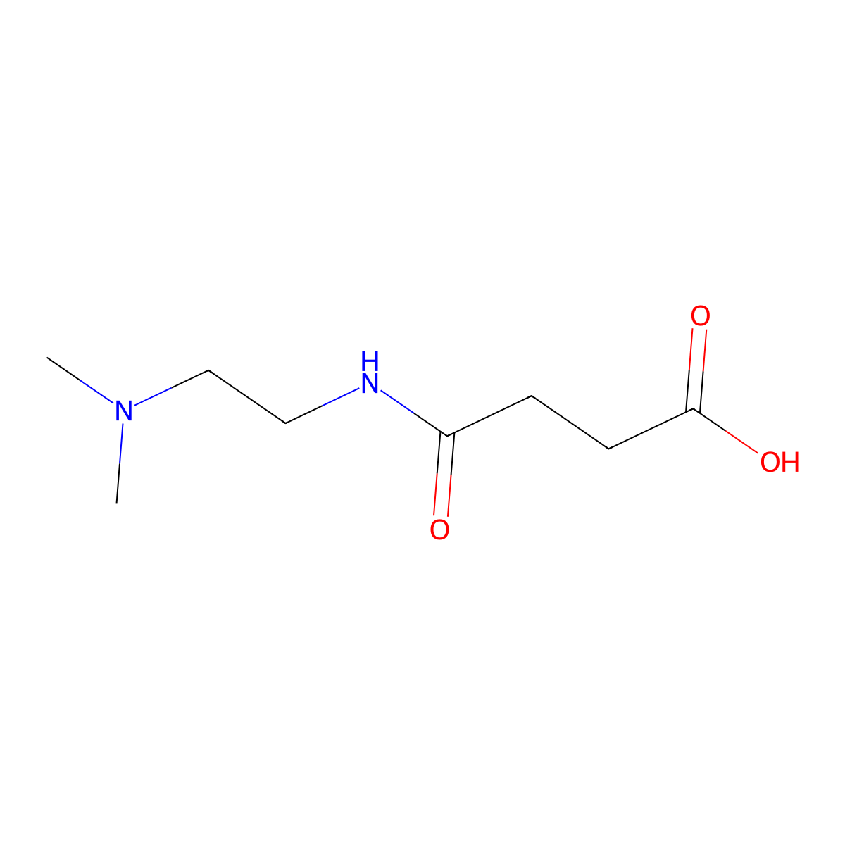 4-{[2-(Dimethylamino)ethyl]amino}-4-oxobutanoic acid molecular structure, CAS 60274-11-5