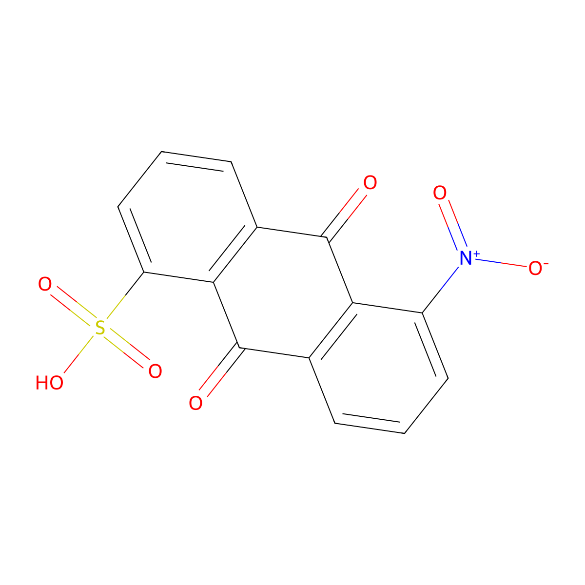 1-Nitroanthraquinone-5-sulfonic acid molecular structure, CAS 60274-89-7