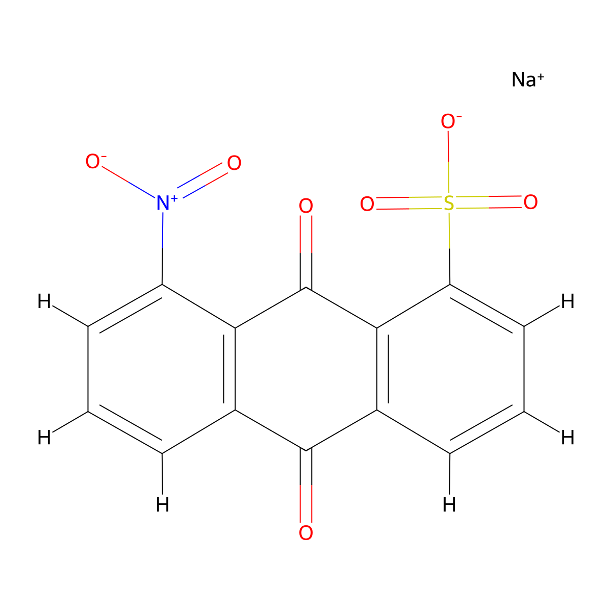 Sodium 9,10-dihydro-8-nitro-9,10-dioxoanthracenesulphonate molecular structure, CAS 60274-90-0