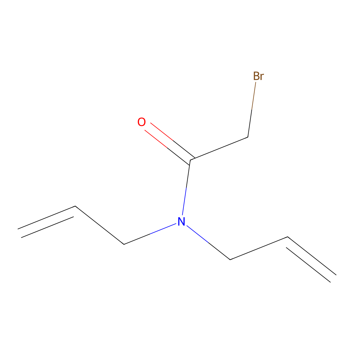 N,N-Diallyl-2-bromoacetamide molecular structure, CAS 60277-03-4