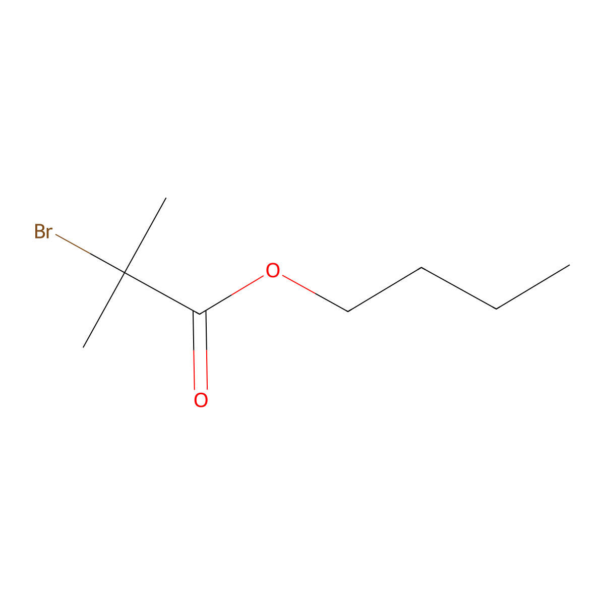 Butyl 2-bromo-2-methylpropanoate molecular structure, CAS 60277-69-2