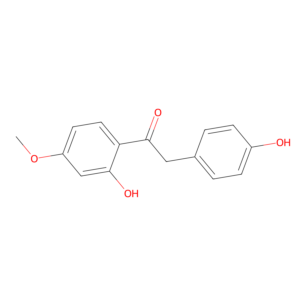 1-(2-Hydroxy-4-methoxyphenyl)-2-(4-hydroxyphenyl)ethanone molecular structure, CAS 60278-33-3