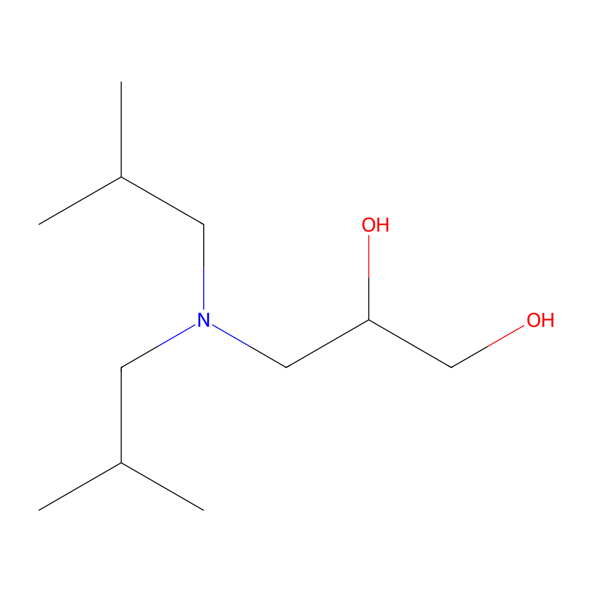 3-(Diisobutylamino)propane-1,2-diol molecular structure, CAS 60278-96-8