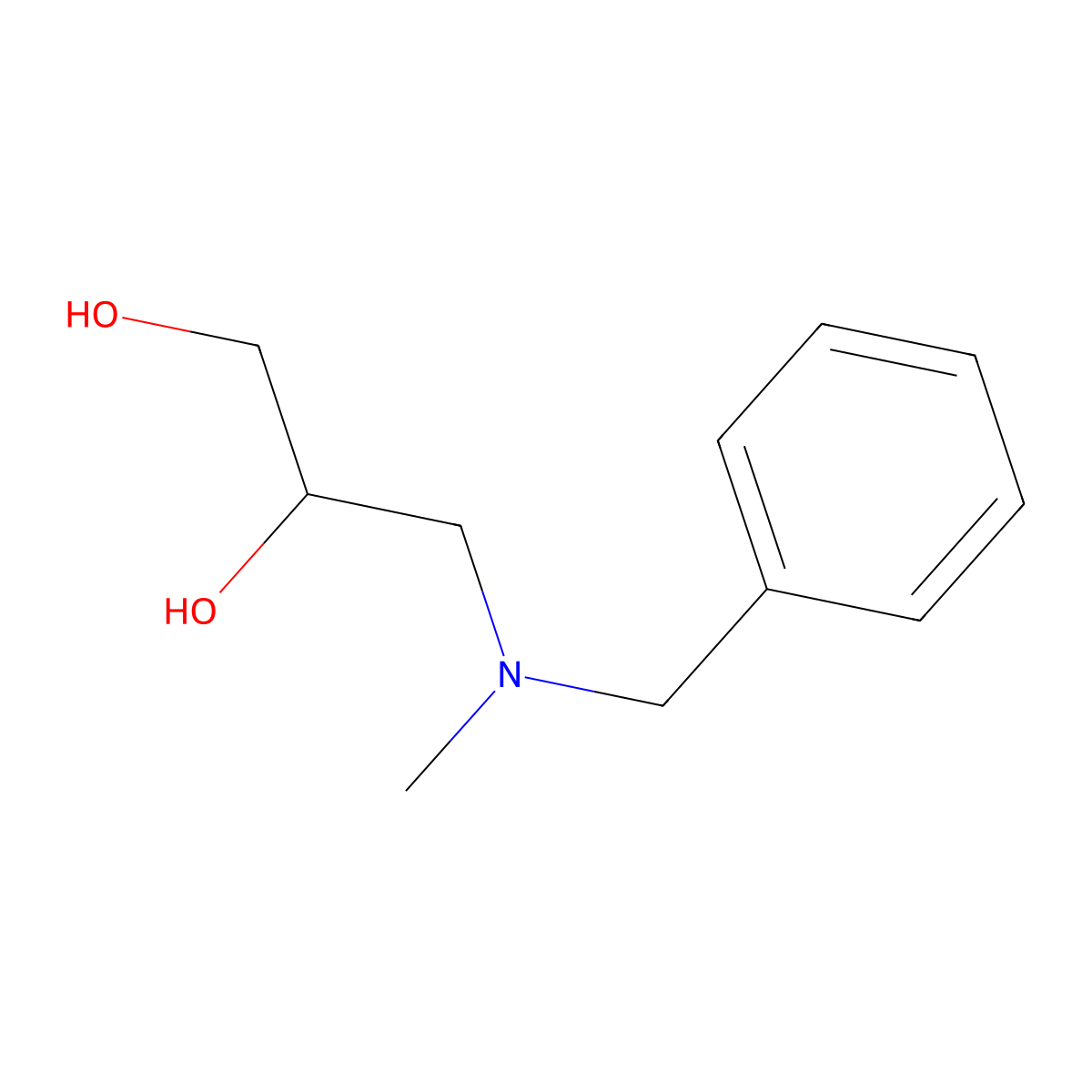 3-(Methyl(phenylmethyl)amino)-1,2-propanediol molecular structure, CAS 60278-98-0